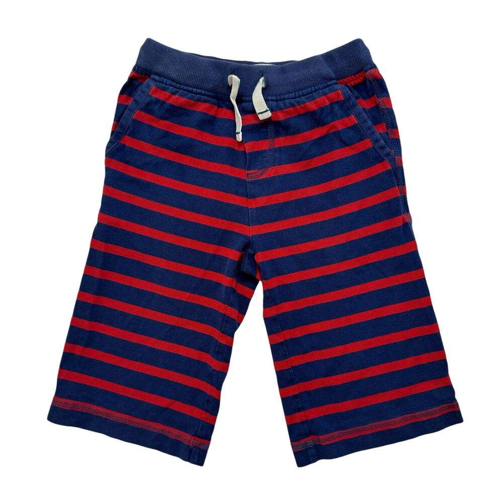 MINI BODEN Red Blue Long Line Baggies Knit Shorts Size 7Y 122cm Boys 100% Cotton